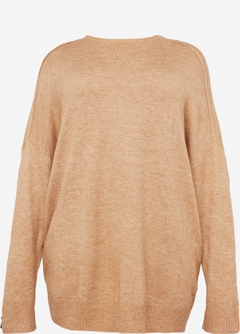 ONLY Carmakoma Sweater 'CAREMILIA' in Brown: front