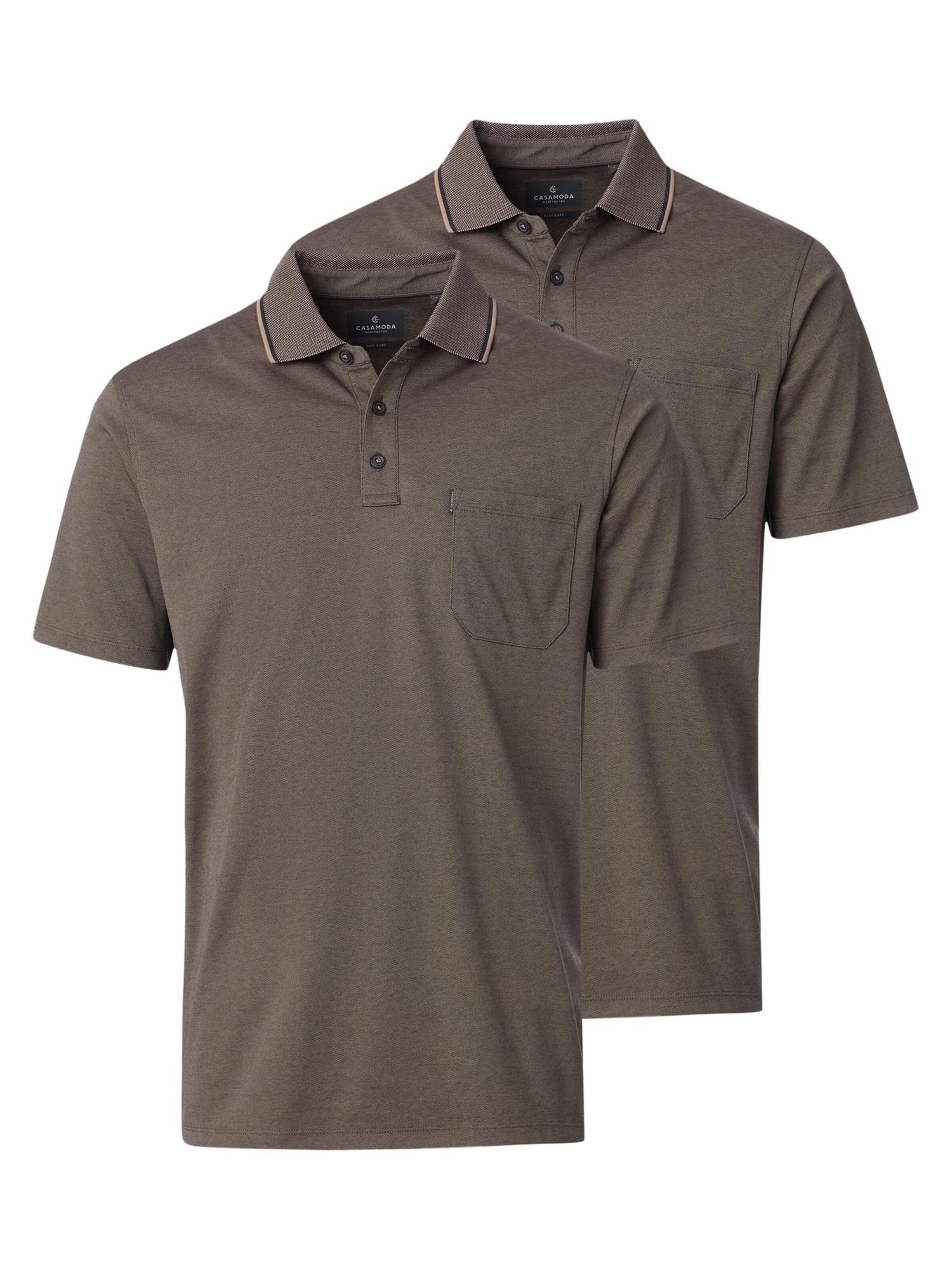 CASAMODA Shirt 'Basic' in Bruin: voorkant
