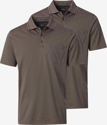 CASAMODA Shirt 'Basic' in Bruin: voorkant