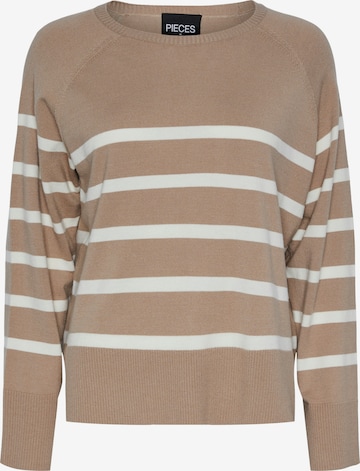 PIECES Pullover 'SIA' i brun: forside