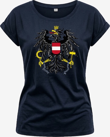 MAKAYA Shirt 'AT-Adler' in Blue: front
