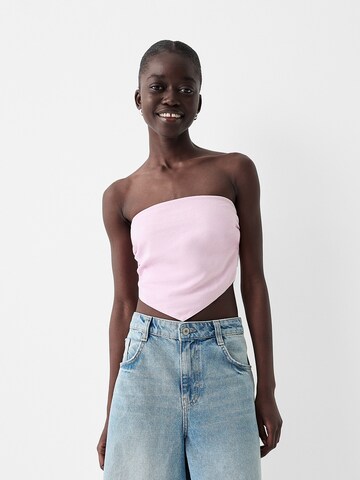 Top di Bershka in rosa: frontale