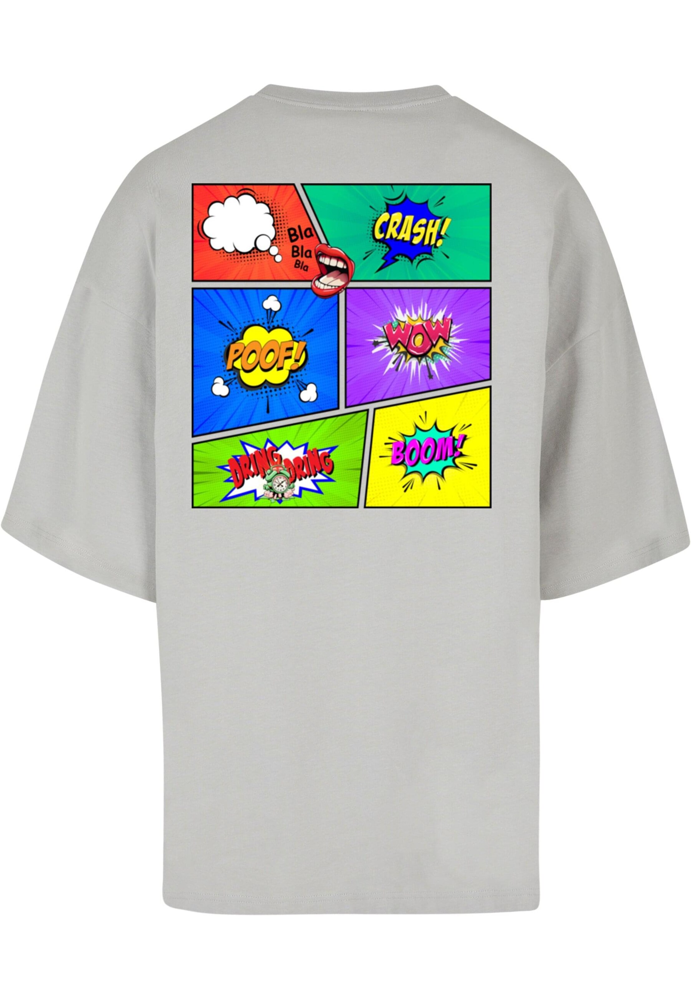 Merchcode T-Shirt 'Book Comic' in Grau