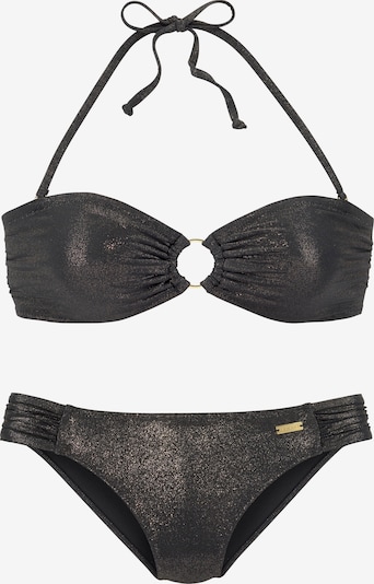 LASCANA Bikini i guld / svart, Produktvy