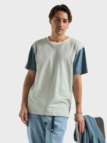 Trendsplant Regular fit Skjorta ' COLOR BLOCK ' i grön: framsida