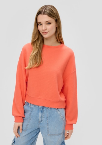 QS Sweatshirt i orange: framsida