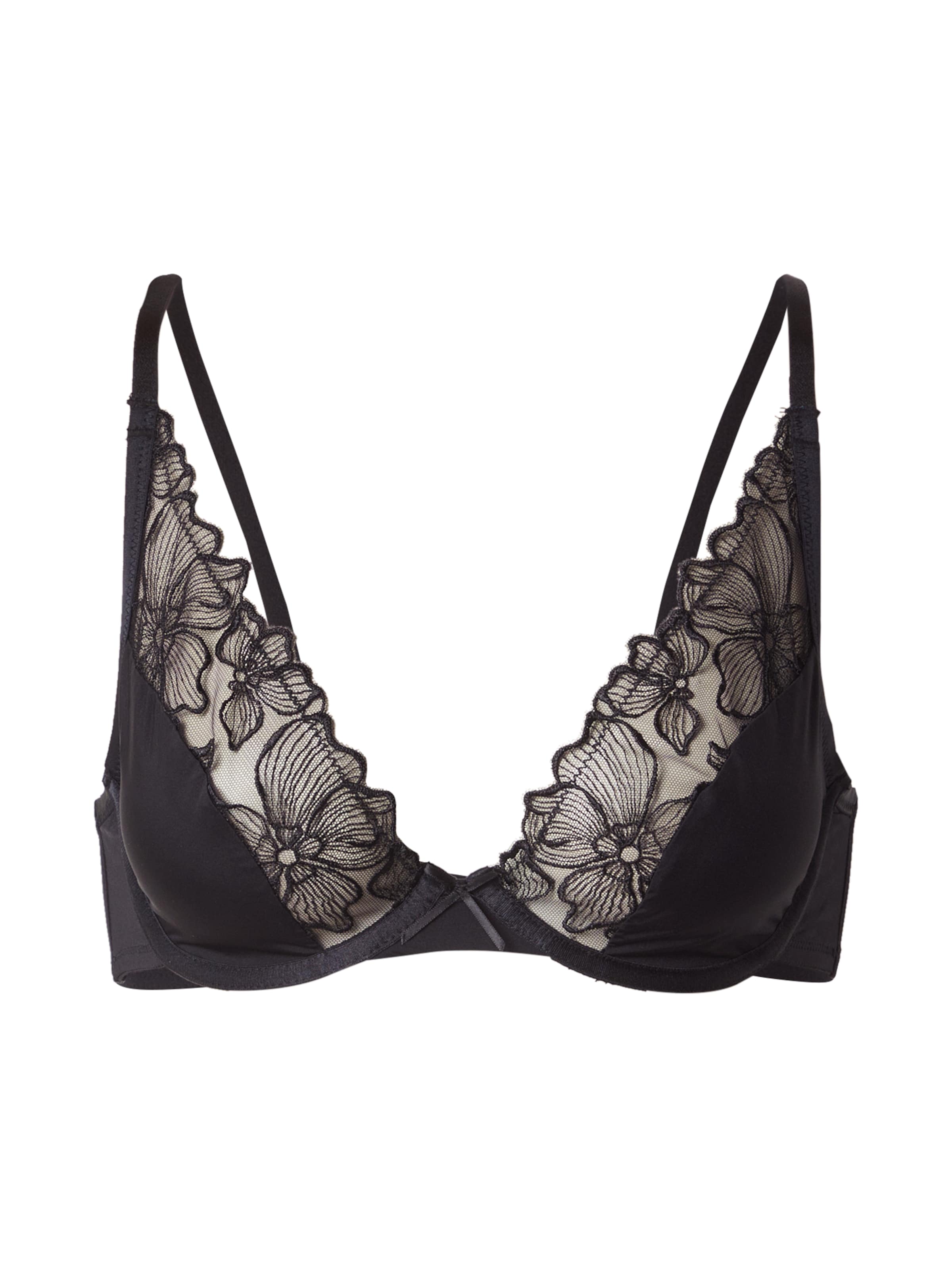 Hunkemöller Треугольник Бюстгальтер 'Jemima' в Черный: спереди