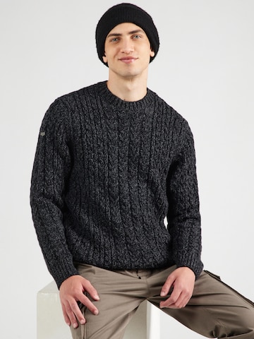 Superdry Свитер 'JACOB CABLE' в Черный: спереди