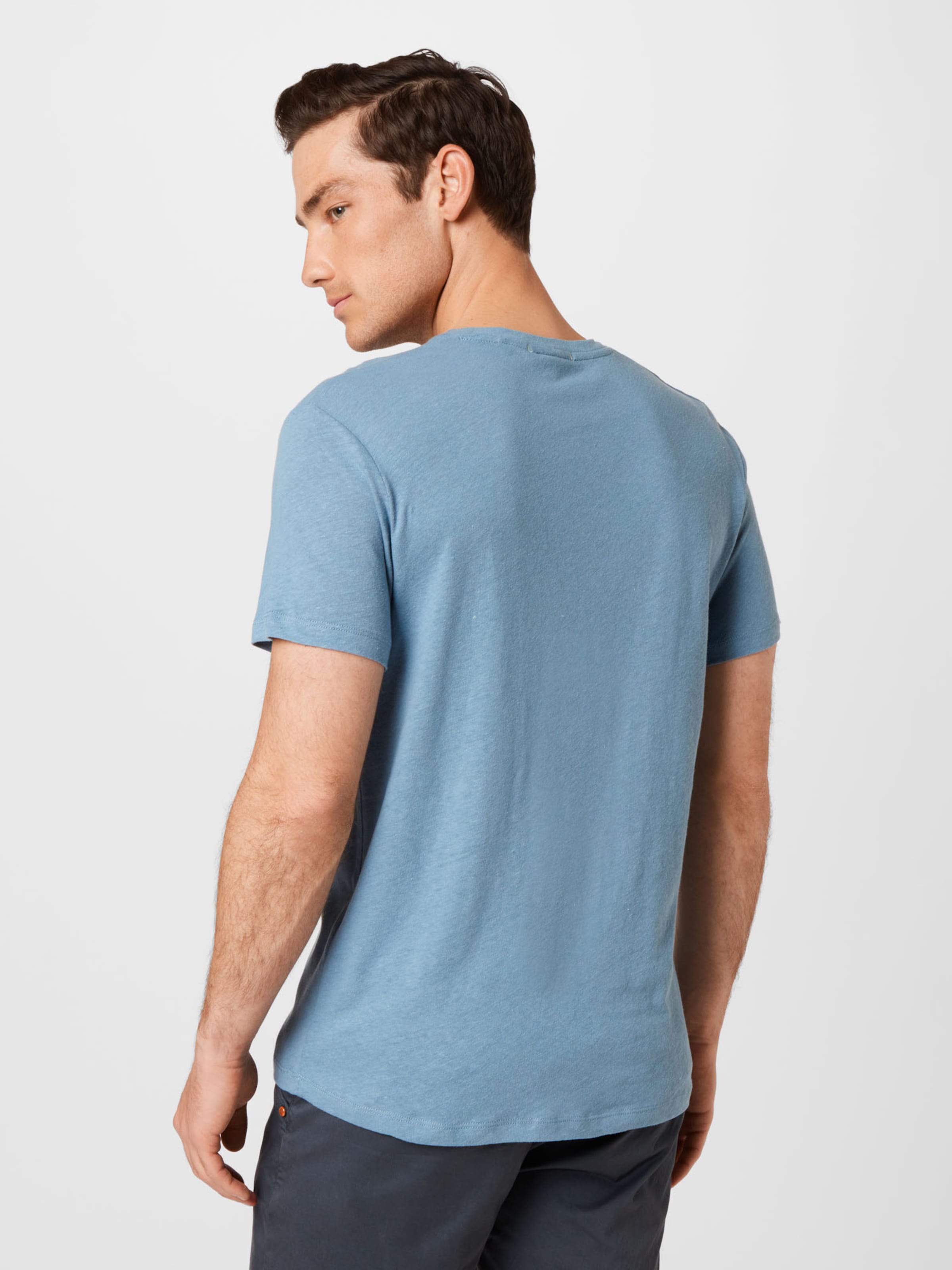 Männer Große Größen No Excess T-Shirt in Blaumeliert - KD54178