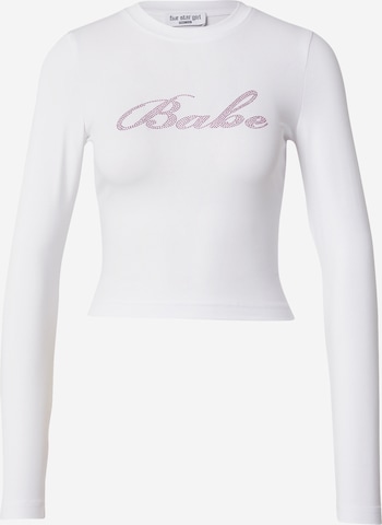 T-shirt FIVE STAR GIRL en blanc : devant