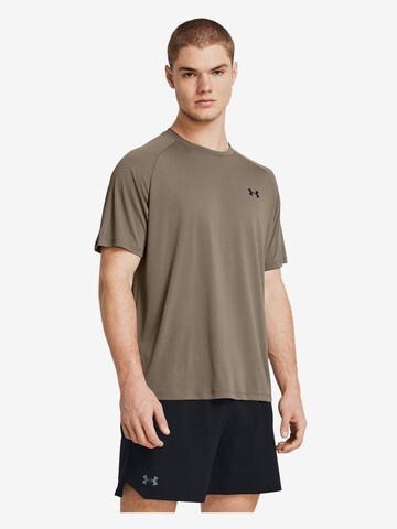 UNDER ARMOUR Regular fit Performance Shirt 'Tech 2.0' in Brown: front