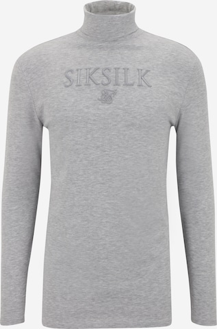 SikSilk Тениска в сиво: отпред