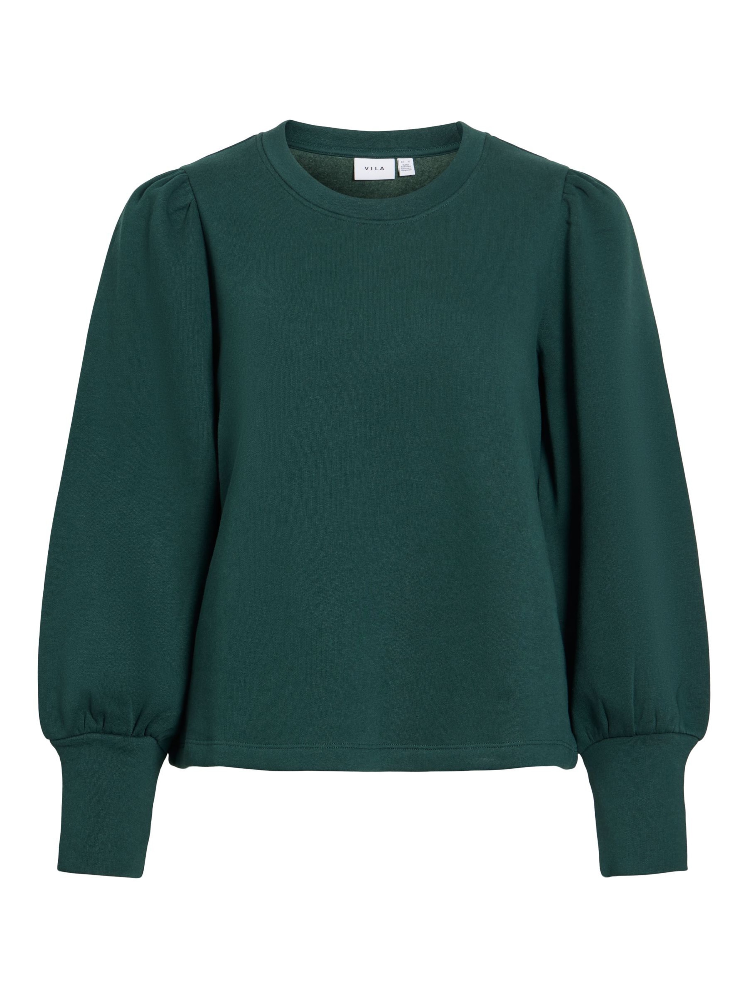 Sweat-shirt 'VIVera' VILA en vert : devant