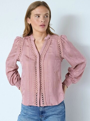 co'couture Blouse 'Kesi' in Roze: voorkant