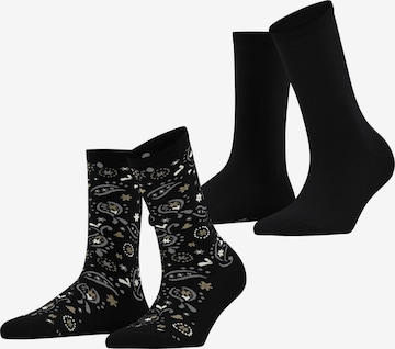 ESPRIT Socken 'Soft Paiyley 2-Pack' in Schwarz: Vorderseite