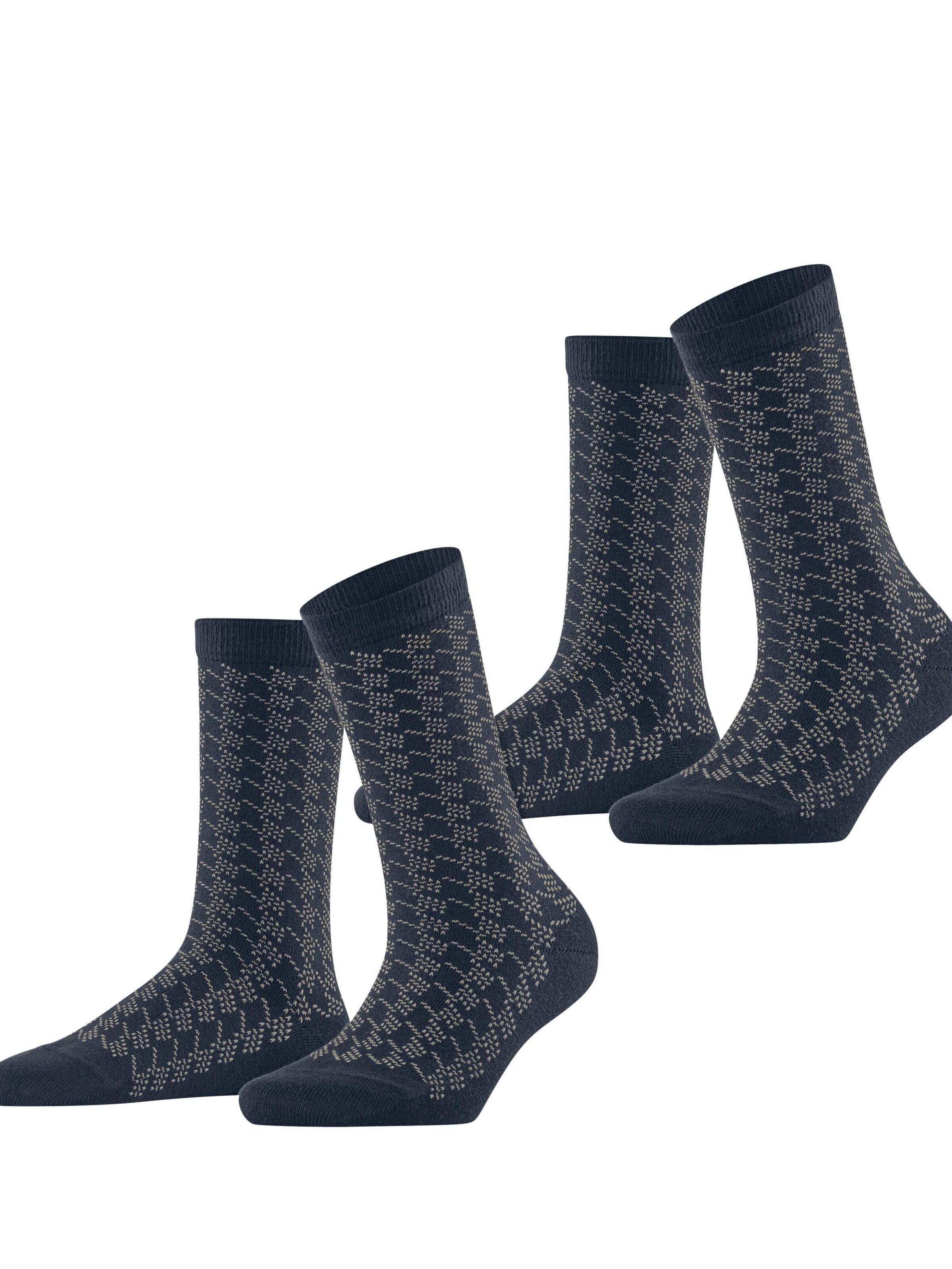 ESPRIT Socken 'Pepita Pattern 2-Pack'‌‌‌ in Blau: Vorderseite