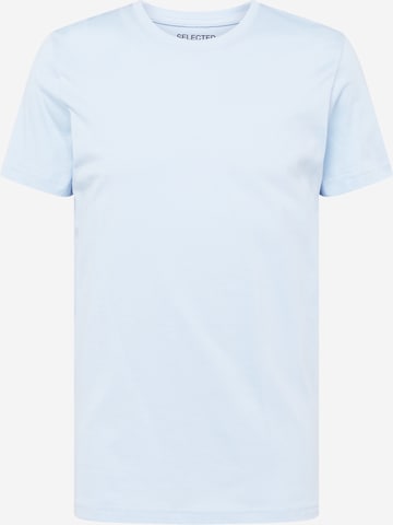 T-Shirt 'AXEL' SELECTED HOMME en bleu : devant