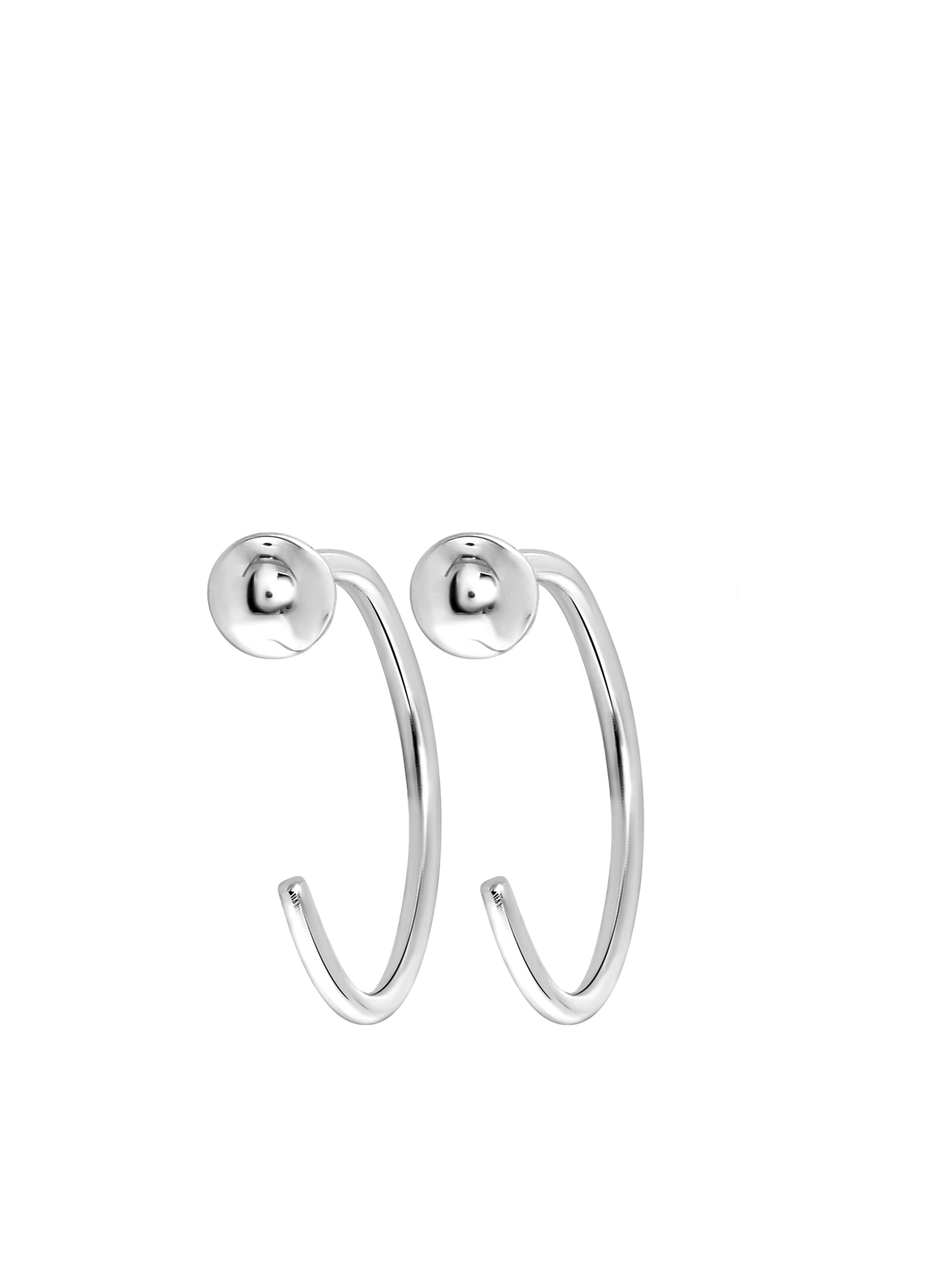 Lucardi Oorbellen in Zilver: voorkant