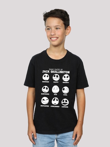 F4NT4STIC Shirt 'Disney Nightmare Before Christmas Faces of Jack' in Black: front