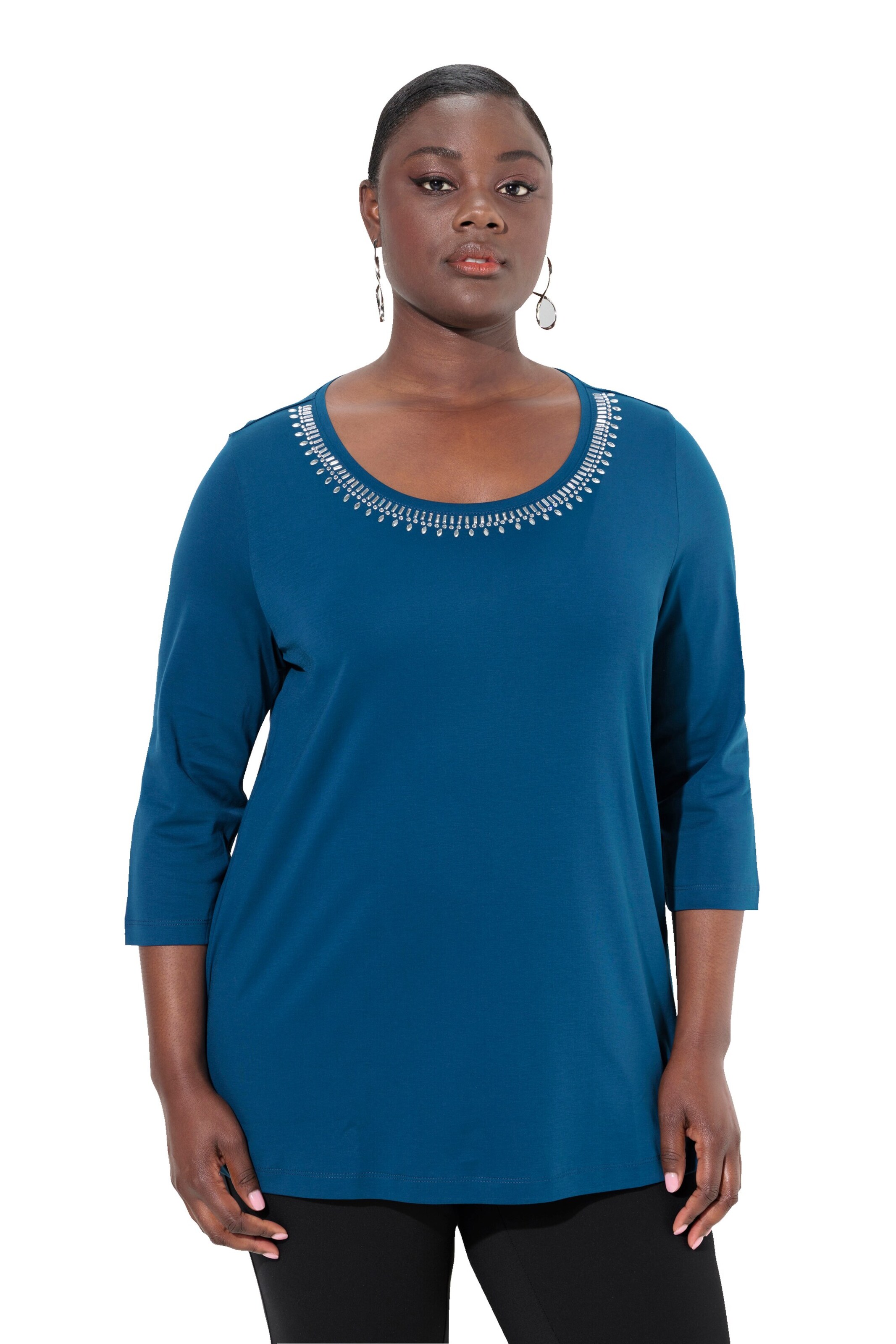 Ulla Popken Shirt in Blau: Vorderseite