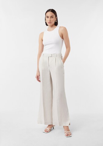 COMMA Wide Leg Hose in Beige: Vorderseite