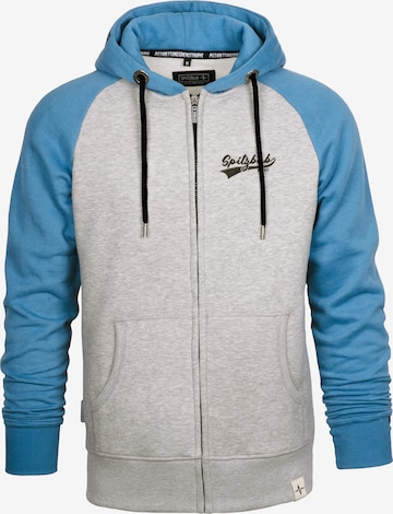 SPITZBUB Zip-Up Hoodie 'Jens' in Blue: front