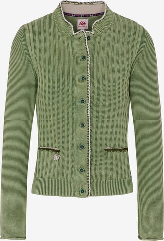 SPIETH & WENSKY Knit Cardigan 'Alexa' in Green: front