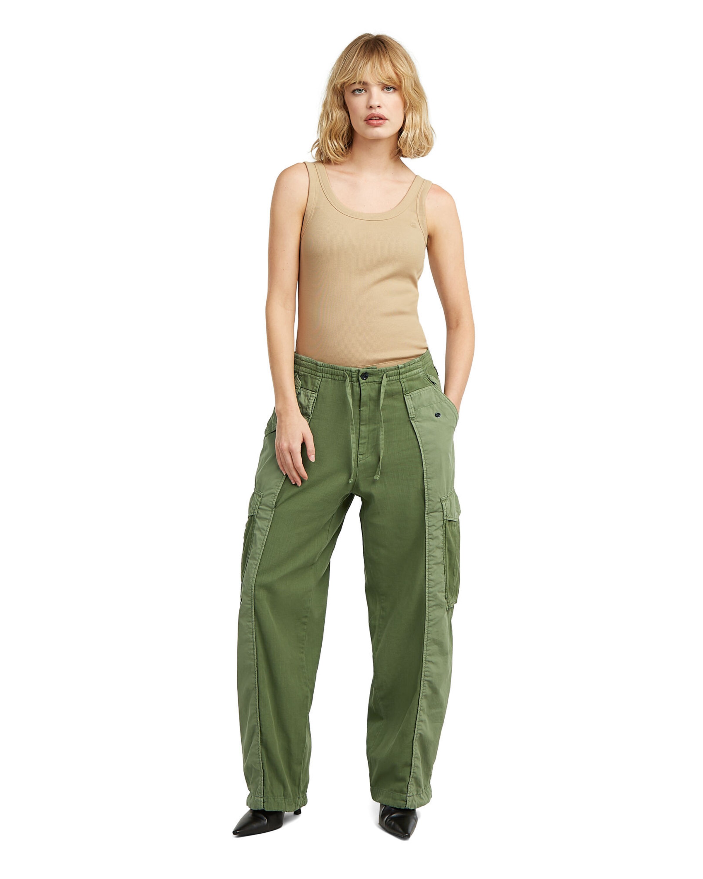G-STAR Regular Cargobroek 'Fabric Mix Cargo Pants' in Groen