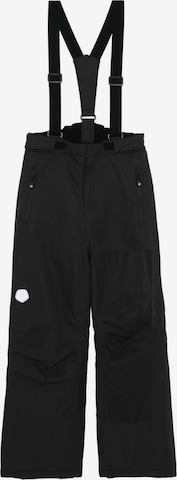 COLOR KIDS - Calças outdoor ' COSki Pants - Slim ' em preto: frente