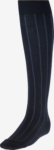 Boggi Milano Knee High Socks in Blue: front
