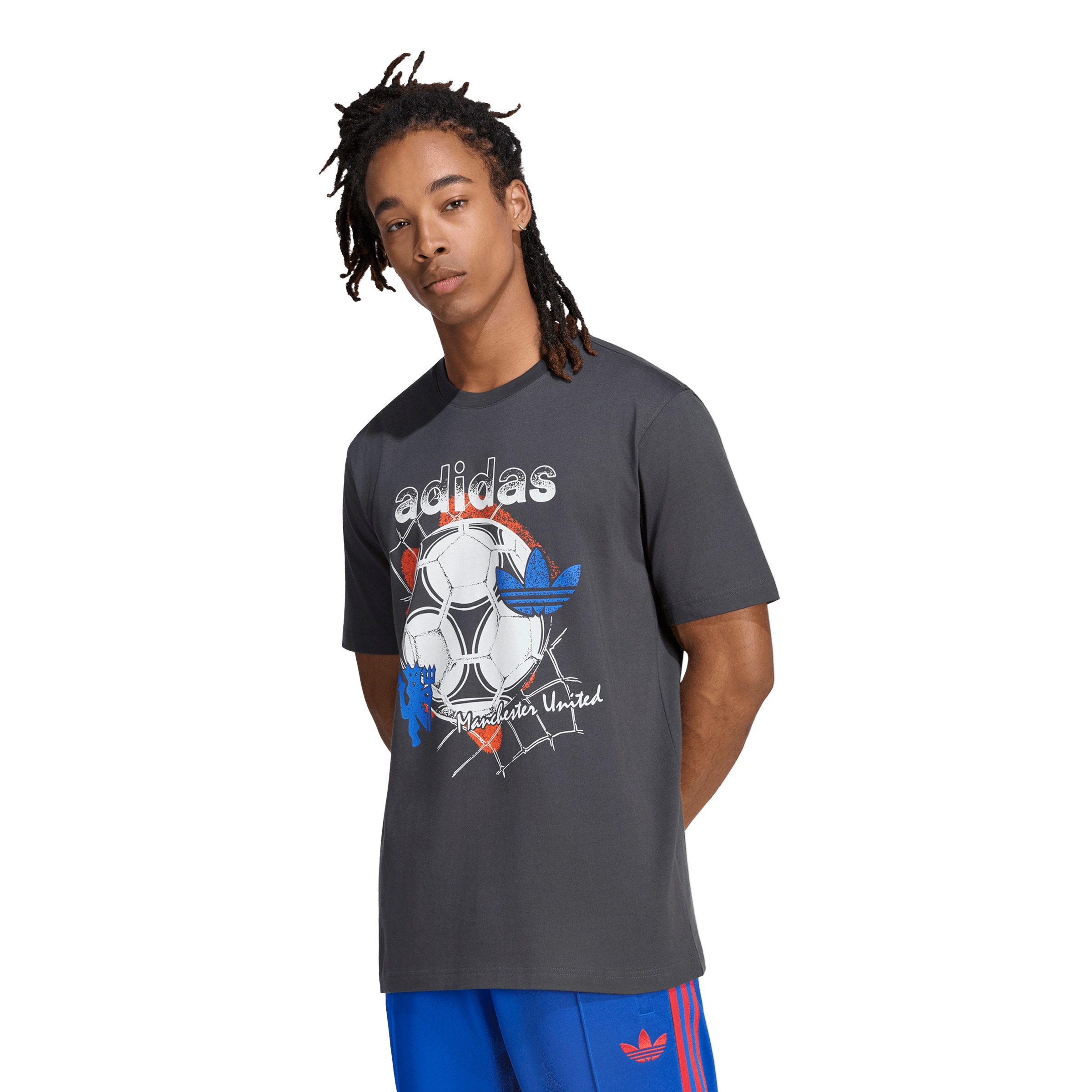 ADIDAS PERFORMANCE Performance shirt 'MUFC' in Black: front
