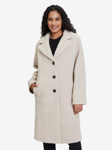 Amber & June Between-Seasons Coat in Beige: front