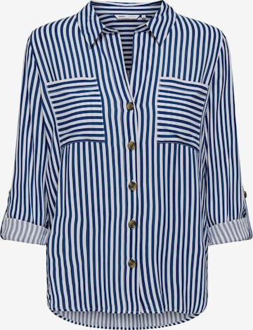 ONLY Bluzka 'ONLY ONLYASMIN SHIRT L/S WVN NOOS CAMICIA' w kolorze niebieski: przód