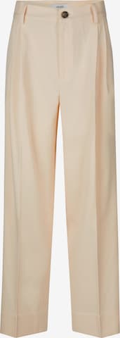 mbym - Loosefit Pantalón de pinzas 'Gawi' en beige: frente