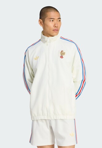 ADIDAS PERFORMANCE Sportjas 'Frankreich Rugby 120 Years Crunch Anthem' in Wit: voorkant