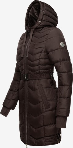 NAVAHOO Winter Coat 'Alpenveilchen' in Brown
