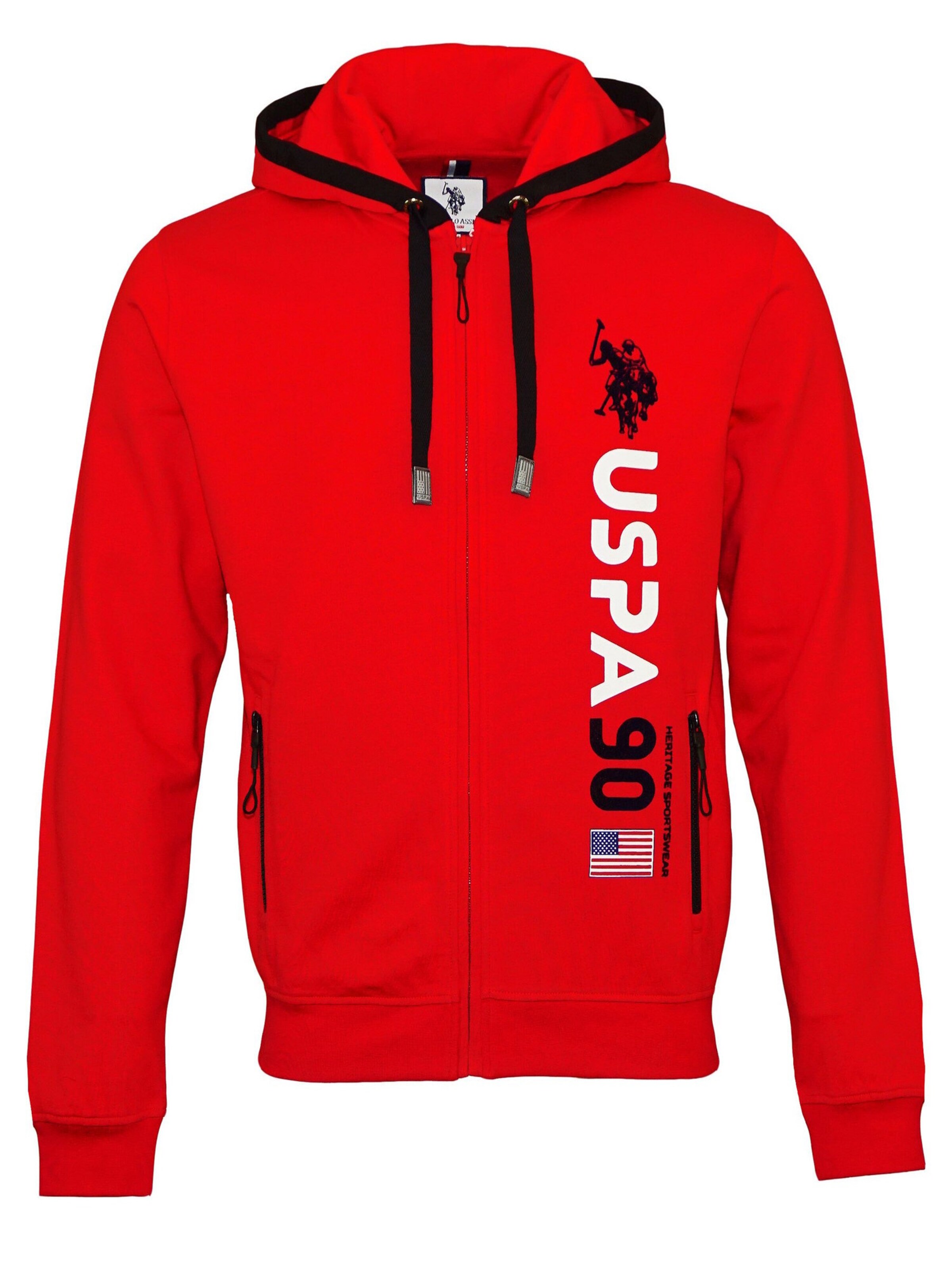 U.S. POLO ASSN. Sweat jacket in Red: front