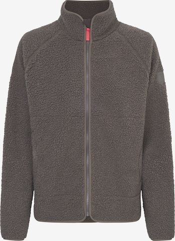 Derbe Fleecejacke 'Kuschelby' in Grau: Vorderseite