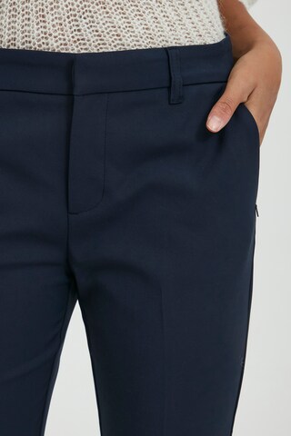 PULZ Jeans Tapered Pleated Pants 'BINDY' in Blue