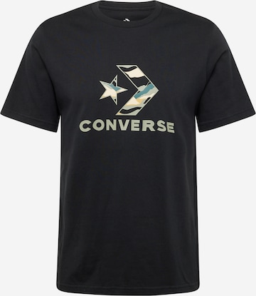CONVERSE Тениска 'WINTER STAR' в черно: отпред