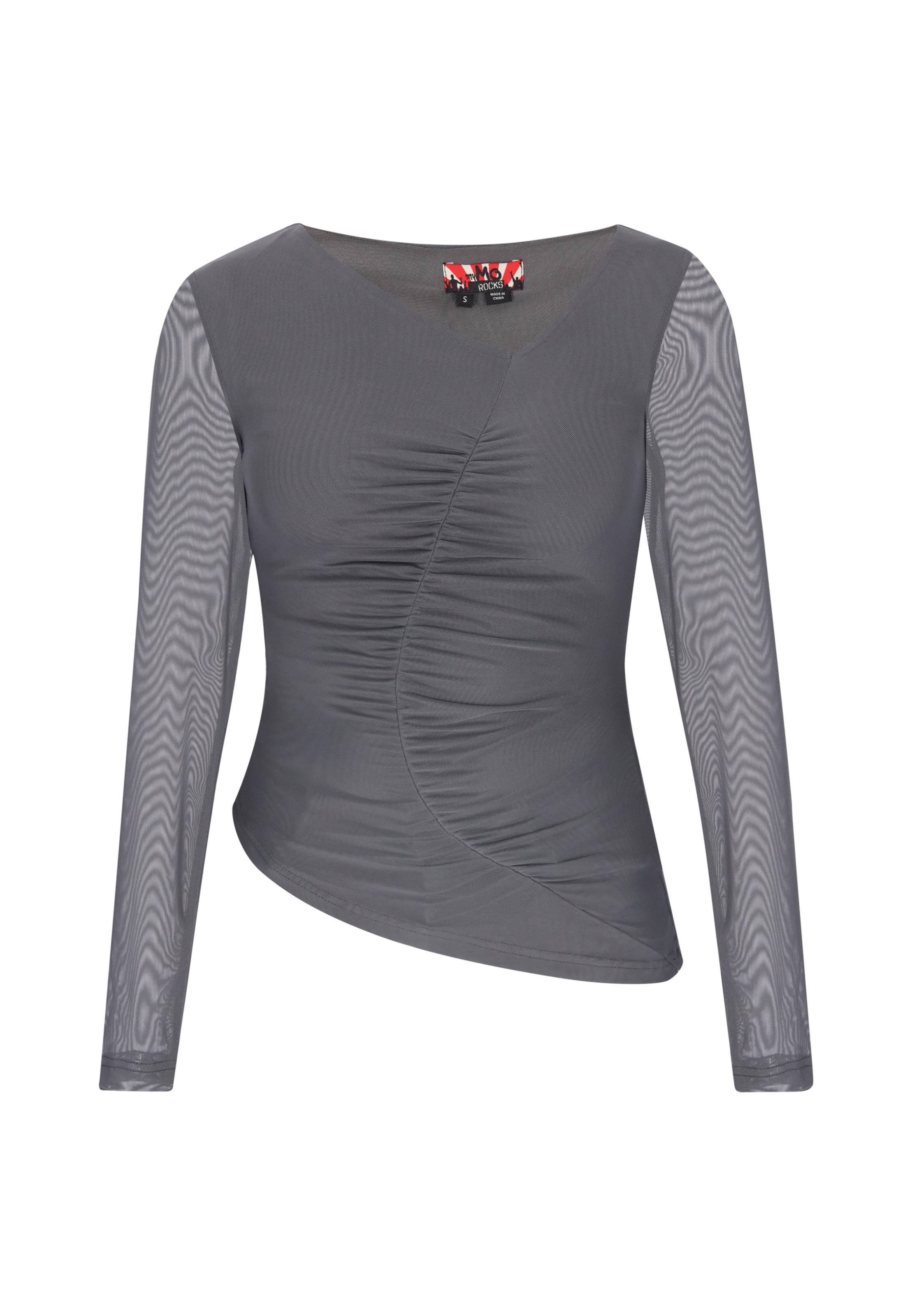 myMo ROCKS Shirt in Grau: Vorderseite