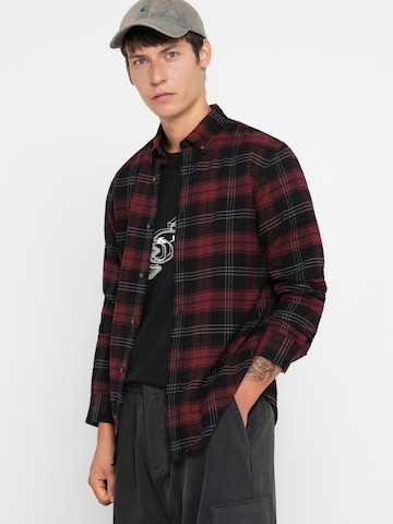 Coupe regular Chemise 'JPRBLUBarkley' Jack & Jones Premium en rouge