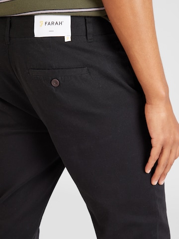 FARAHregular Chino hlače 'Endmore' - crna boja