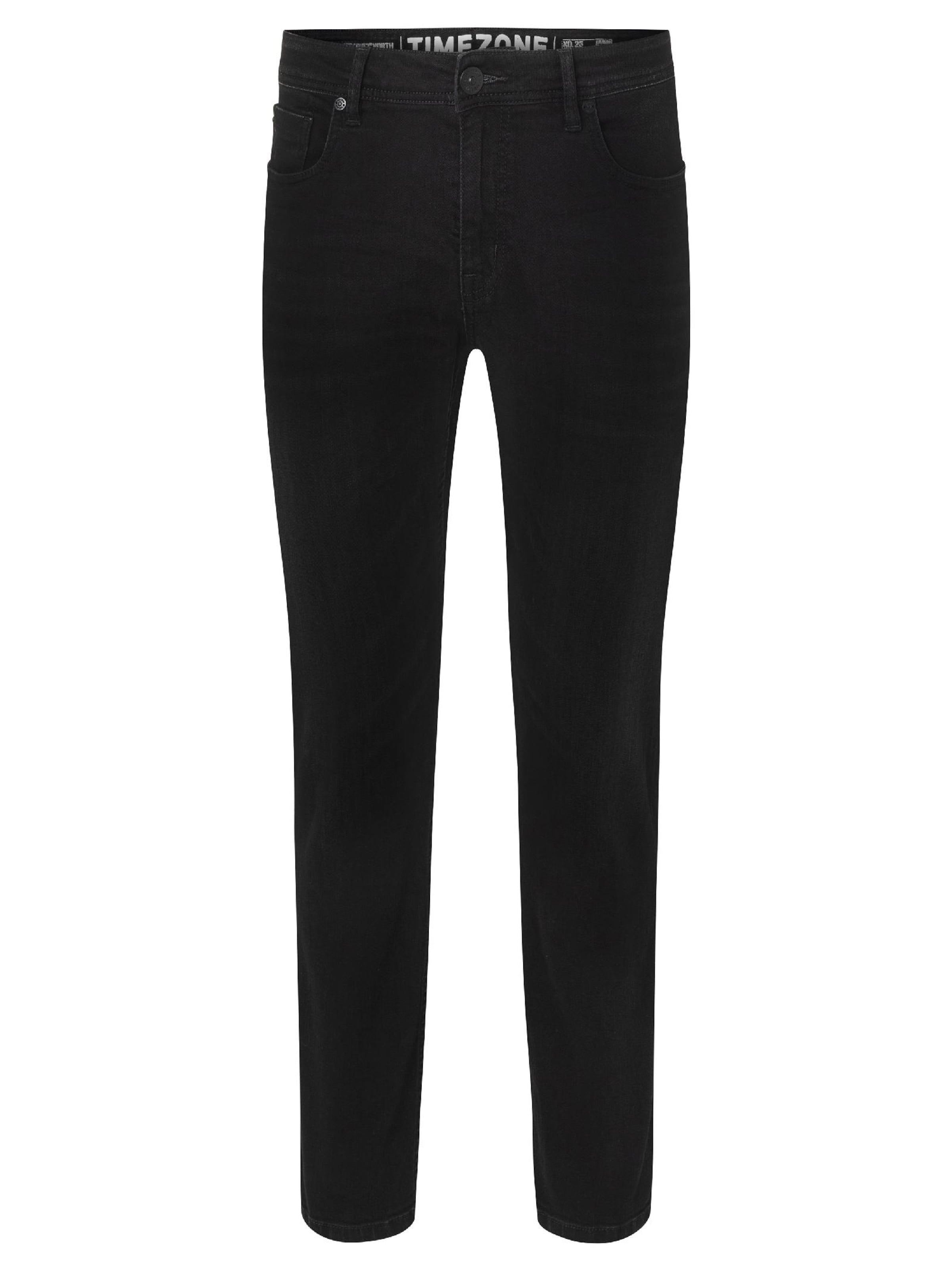 TIMEZONE Regular Jeans 'Slim EduardoTZ' in Black: front