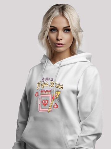 Sweat-shirt 'We Are A Perfect Match Love' F4NT4STIC en blanc