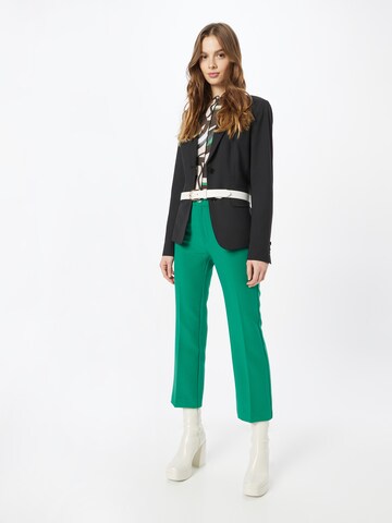 Lindex Regular Trousers with creases 'Disa' in Green