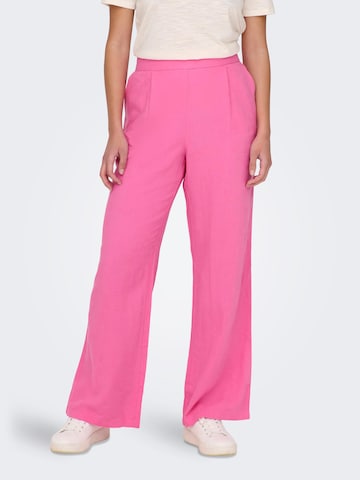JDY Wide leg Pleat-front trousers 'Say' in Pink: front