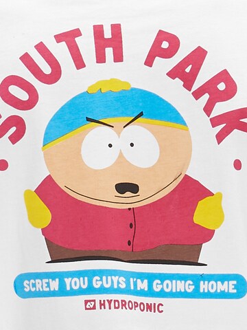 hydroponic - Camiseta 'Hydroponic x South Park Regular-Fit Cartman Graphic T-Shirt' en blanco