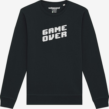 Sweat-shirt ' Game Over ' Watapparel en noir : devant