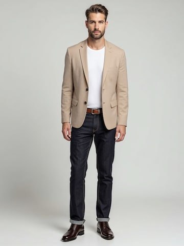 Ombre Regular fit Business blazer 'OM-BLZB-0135' in Beige